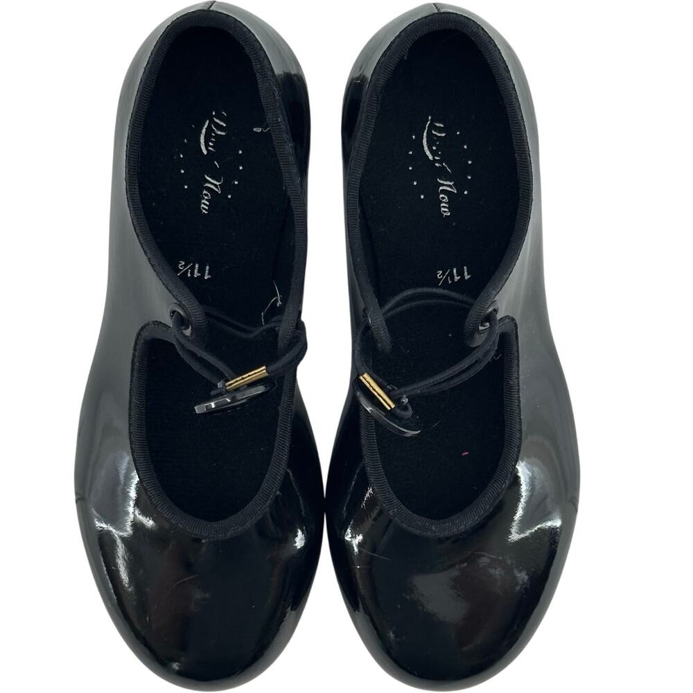Dance Now Girls Black Tap Shoes 11.5 - Picture 4 of 9